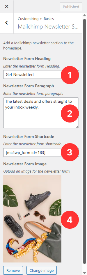 Basics Panel - Categories Section