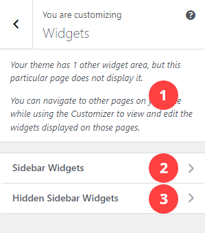 Widgets Panel
